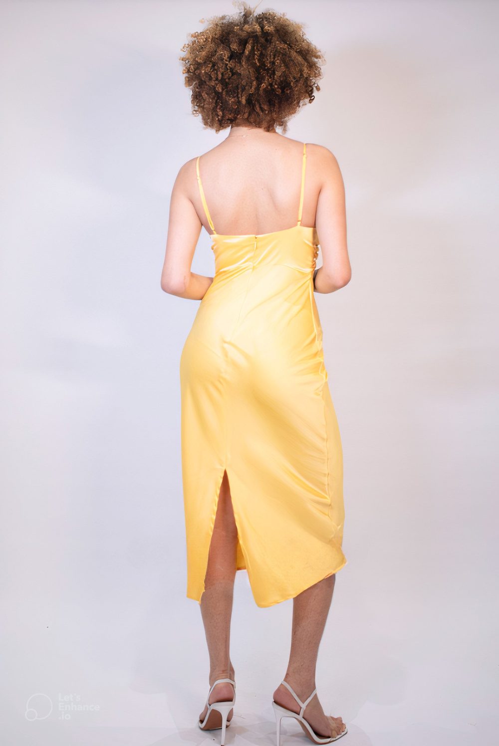 Persia Yellow Midi Dress - Image 2
