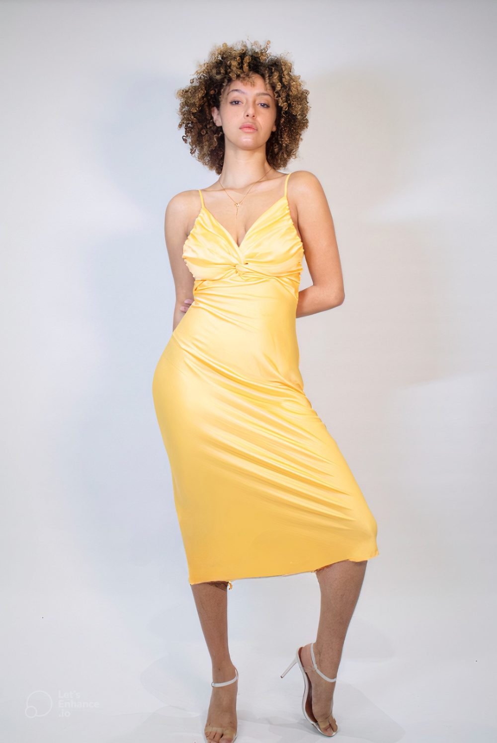 Persia Yellow Midi Dress